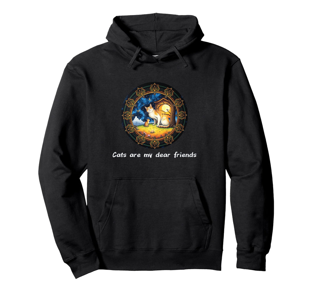 Cats Are My Best Friends Sacred Animals Hoodie - Graphic Print Unisex - T-Shirt, Sweatshirt, Hoodie