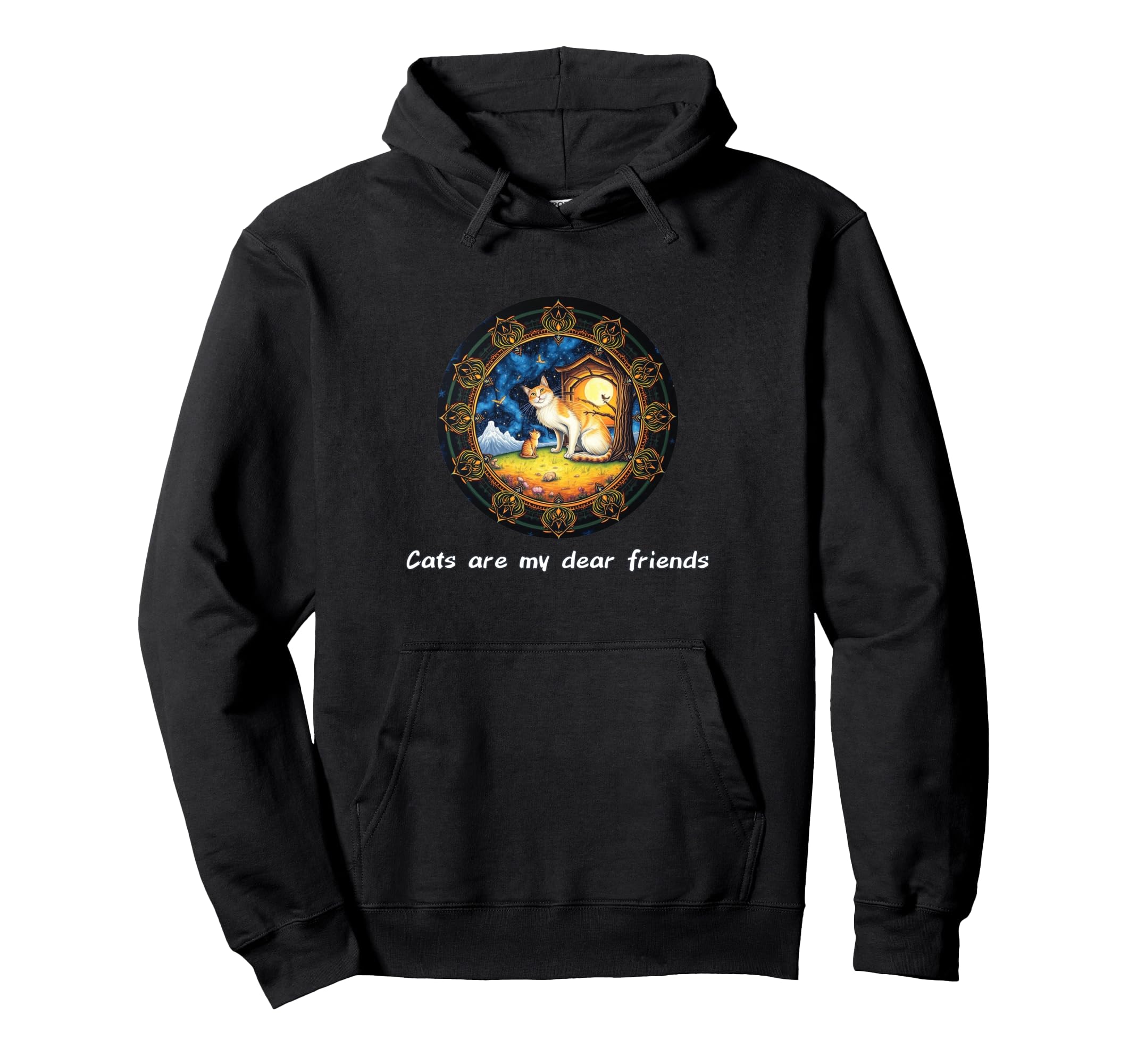 Cats Are My Best Friends Sacred Animals Hoodie - Graphic Print Unisex - T-Shirt, Sweatshirt, Hoodie