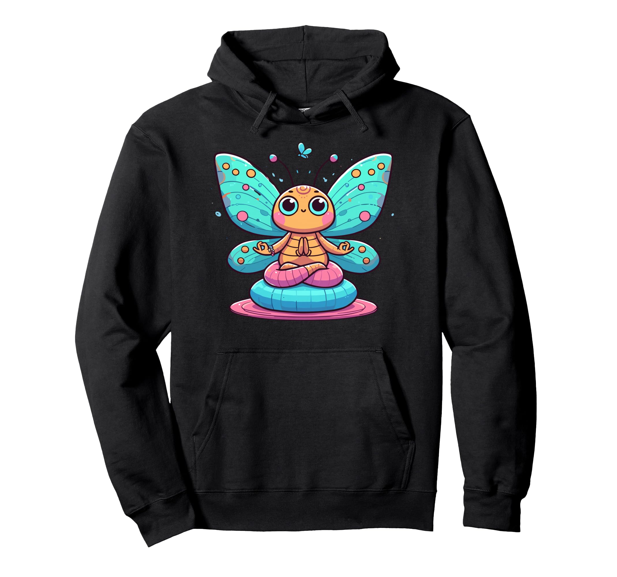 Meditation Butterfly Yoga Pose Hoodie - Fun Novelty Design for Adults - T-Shirt, Sweatshirt, Hoodie