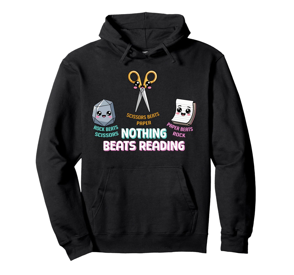 Nothing Beats Reading World Book Day Hoodie - Custom Art Print for Adults - T-Shirt, Sweatshirt, Hoodie