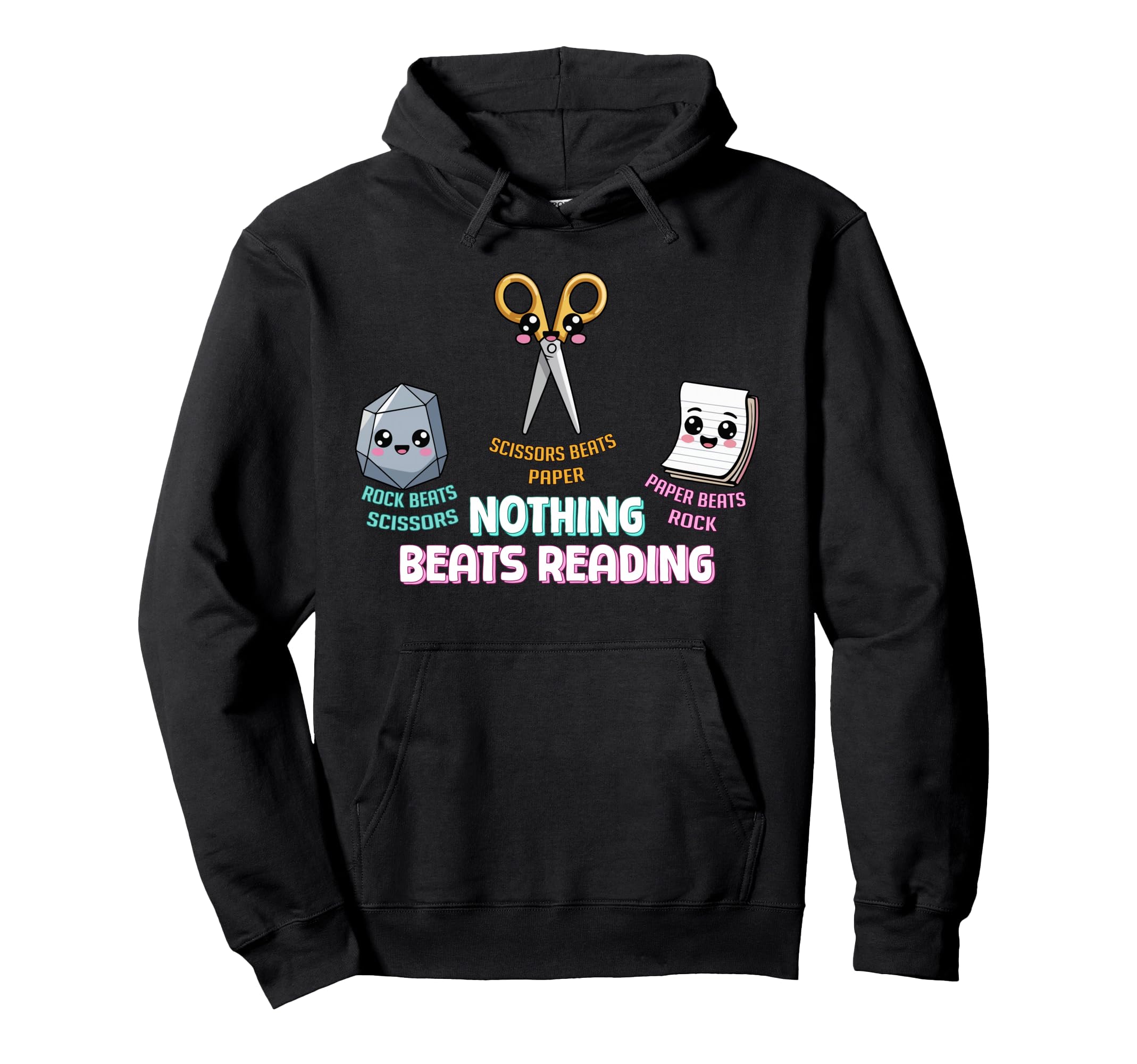 Nothing Beats Reading World Book Day Hoodie - Custom Art Print for Adults - T-Shirt, Sweatshirt, Hoodie