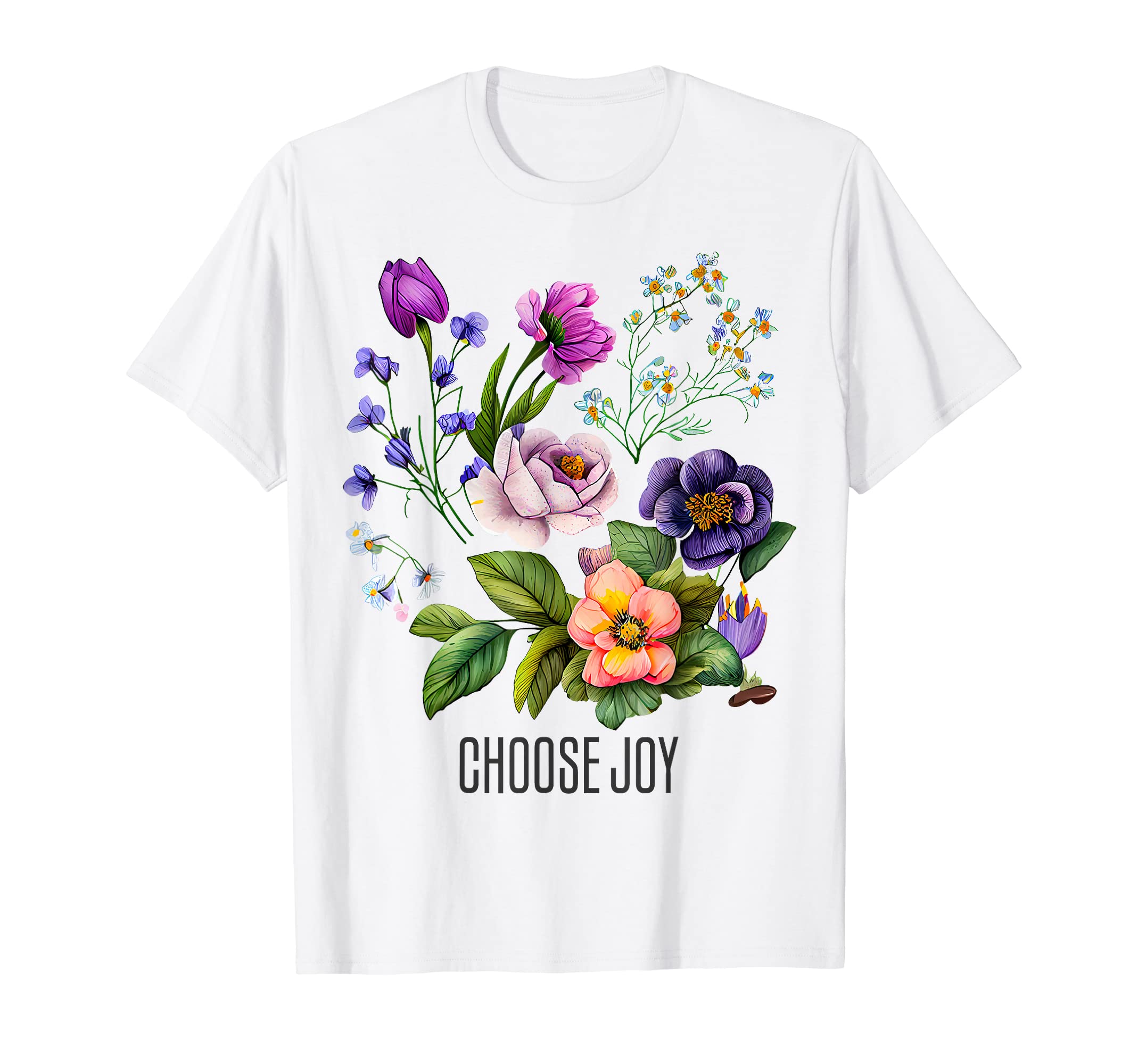 Choose Joy Christian Floral Summer T-Shirt - Casual Everyday Wear Unisex - T-Shirt, Sweatshirt, Hoodie