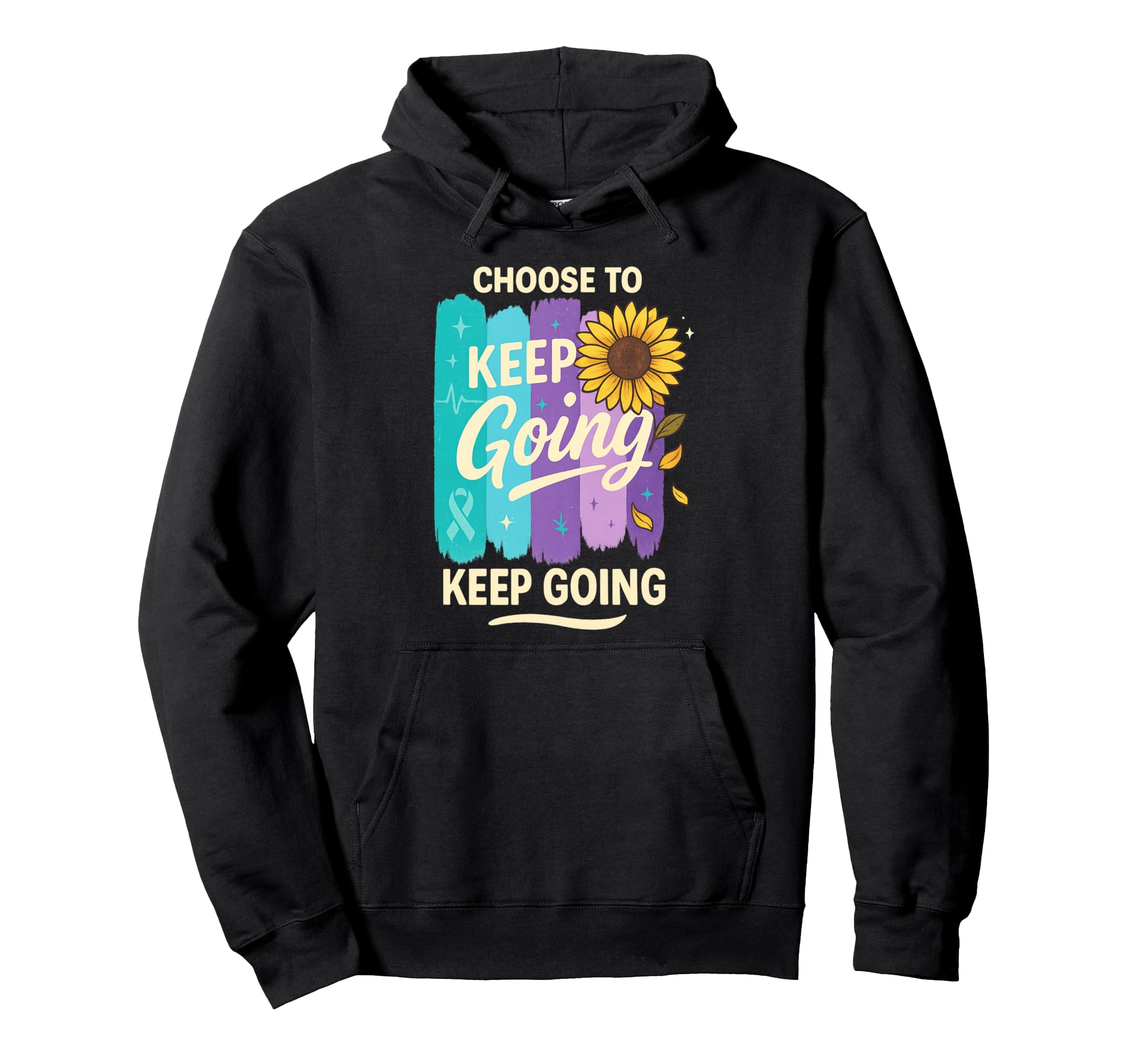 Choose To Keep Going Us Flag Hoodie - Casual Everyday Wear Men Women - T-Shirt, Sweatshirt, Hoodie