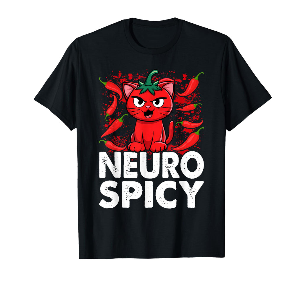 Neurospicy Funny Neurodivergent Adhd Asd T-Shirt - Minimalist Print Unisex - T-Shirt, Sweatshirt, Hoodie
