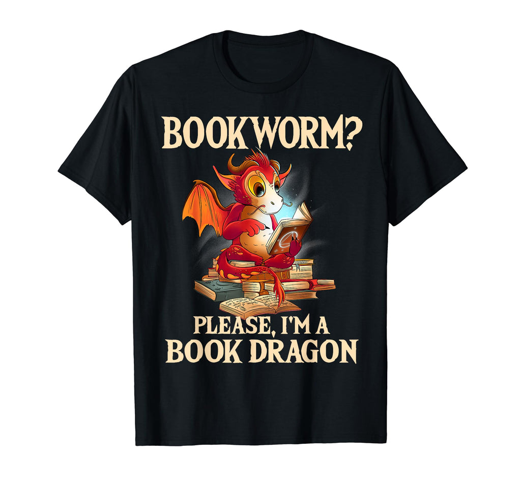 Bookworm Stuff Please Im Book Dragon T-Shirt - Minimalist Print Men Women - T-Shirt, Sweatshirt, Hoodie