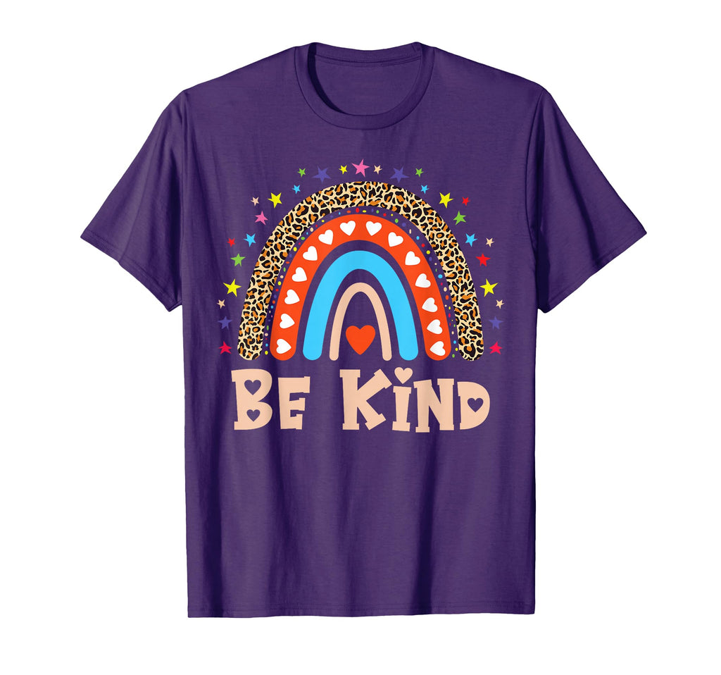 Be Kind Leopard Rainbow Positive T-Shirt - Unique Graphic for Adults - T-Shirt, Sweatshirt, Hoodie