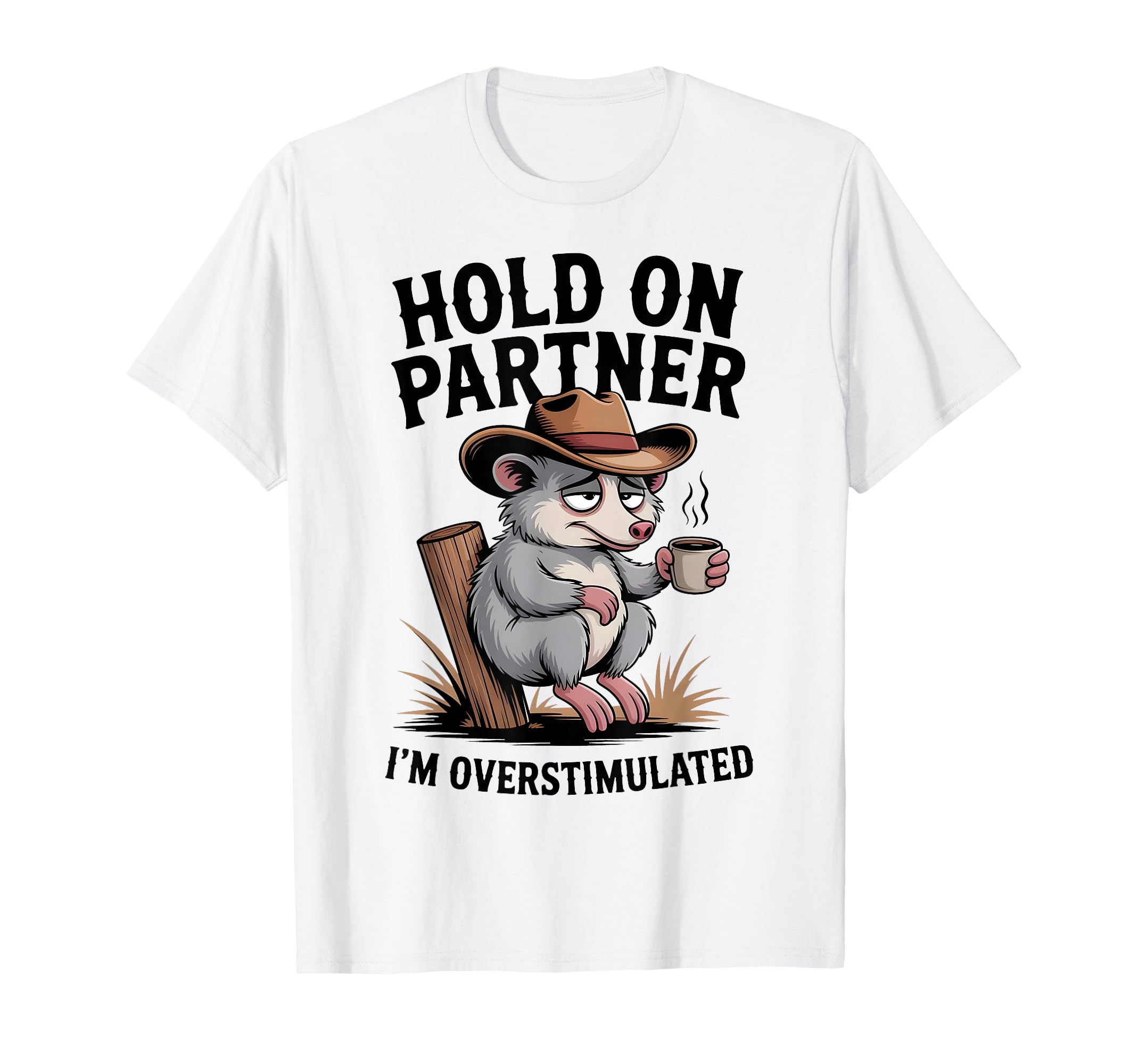 Hold Partner Im Overstimulated Funny T-Shirt - Aesthetic Graphic for Adults - T-Shirt, Sweatshirt, Hoodie