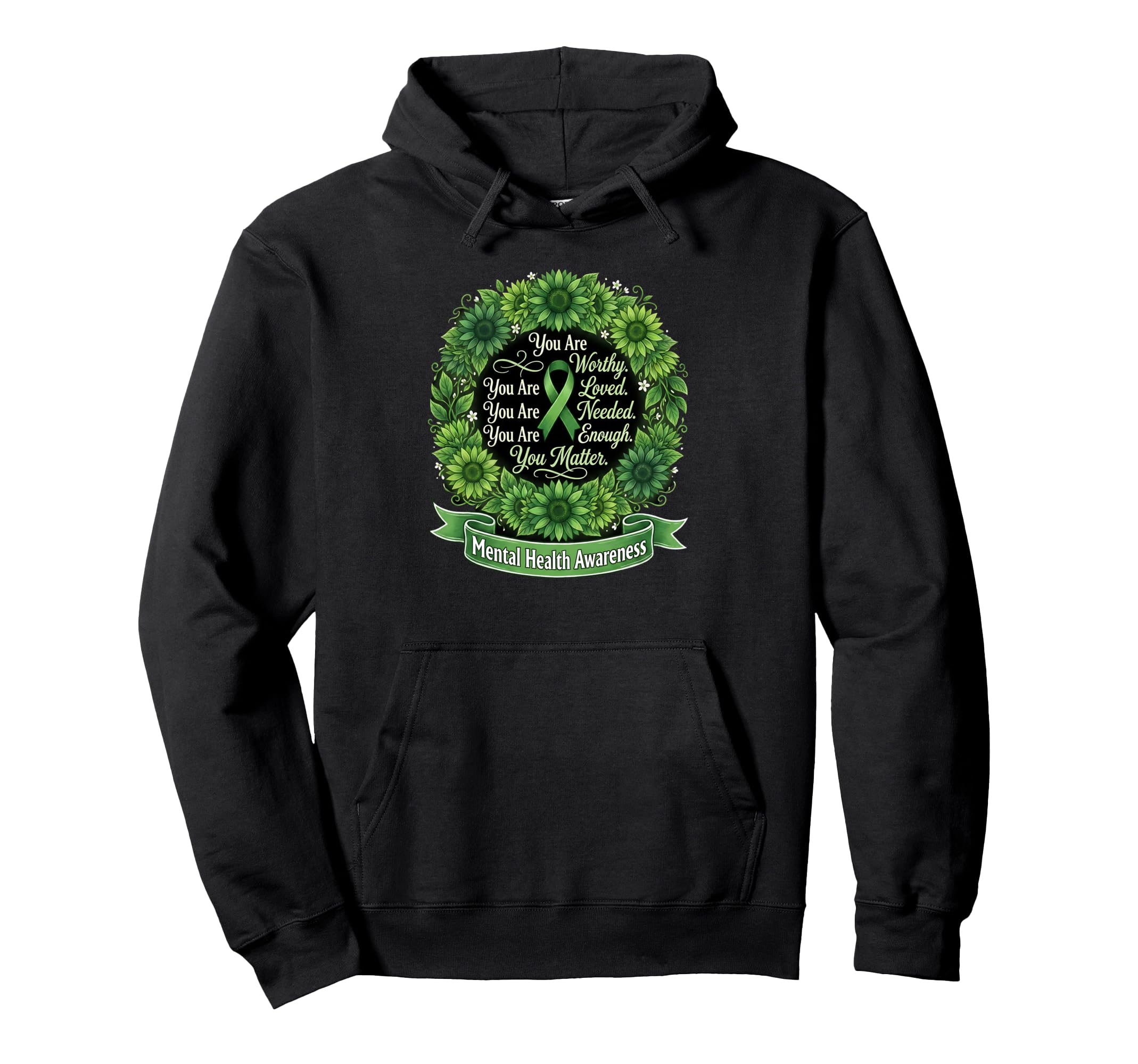 End Stigma Mental Health Matters Awareness Hoodie - Graphic Print Unisex - T-Shirt, Sweatshirt, Hoodie