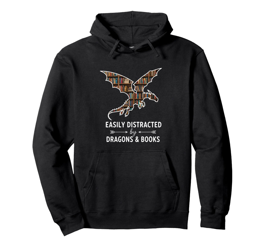 Fantasy Easily Distracted Dragons Hoodie - Custom Art Print Men Women - T-Shirt, Sweatshirt, Hoodie