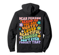 To Person Behind Me You Are Amazing Hoodie - Minimalist Print Men Women - T-Shirt, Sweatshirt, Hoodie