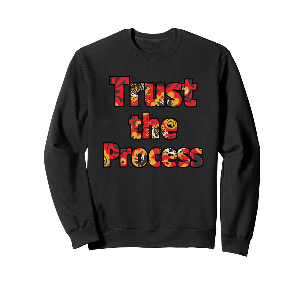Trust Process Red Floral Sweatshirt - Fun Novelty Design for Adults - T-Shirt, Sweatshirt, Hoodie