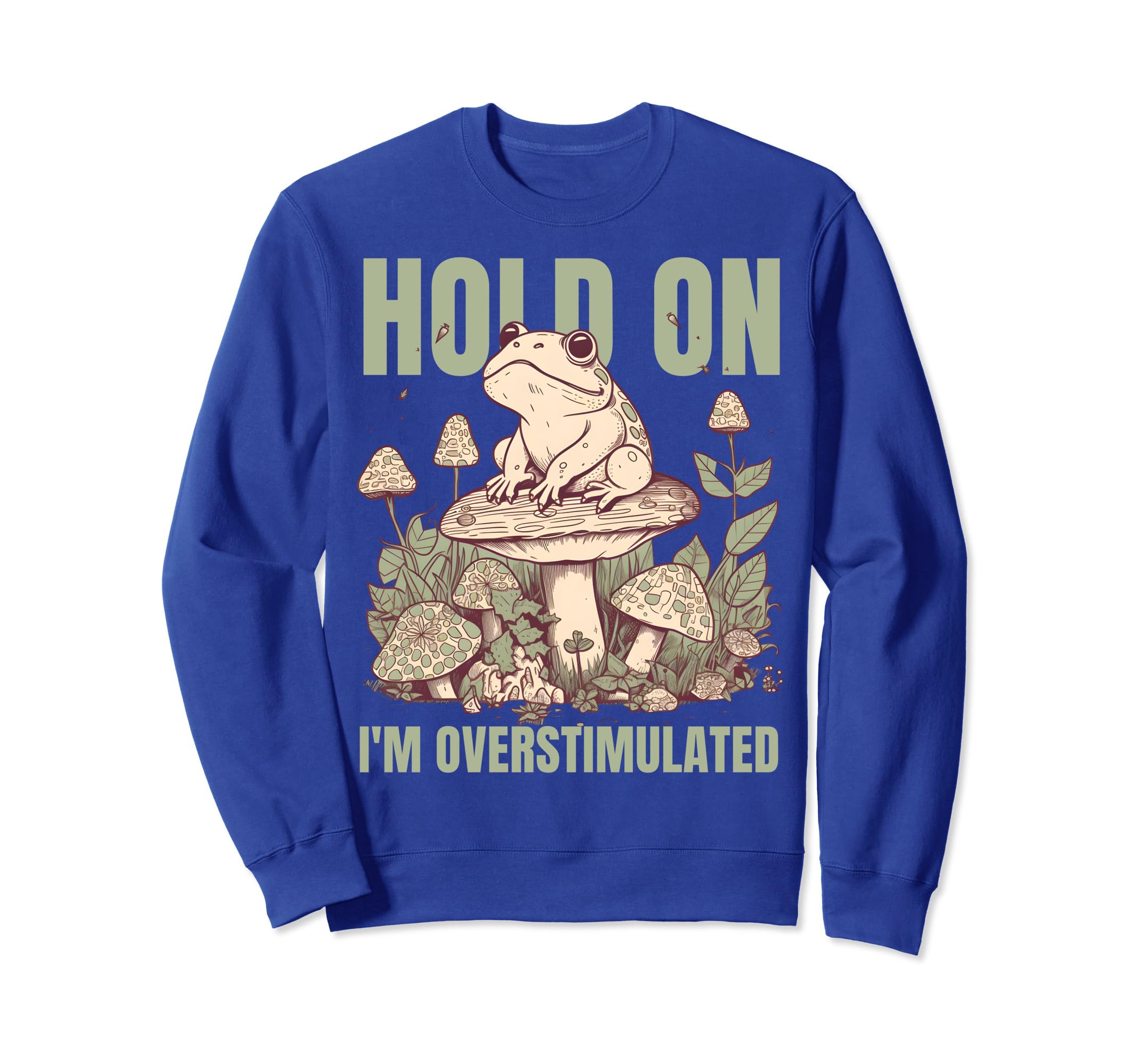 Hold Im Overstimulated Frog Adhd And Sweatshirt - Graphic Print for Adults - T-Shirt, Sweatshirt, Hoodie