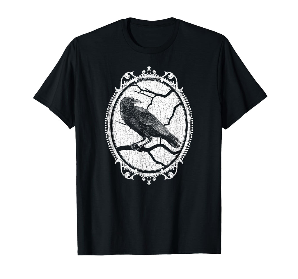 Gothic Raven Ornate Victorian Frame T-Shirt - Graphic Print Men Women - T-Shirt, Sweatshirt, Hoodie