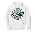 Indoorsy Antisocial Butterfly Badge Hoodie - Minimalist Print Men Women - T-Shirt, Sweatshirt, Hoodie