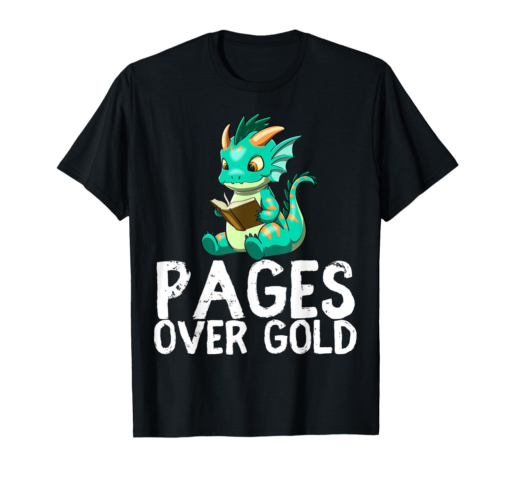 Dragon Reading Book Worm Nerd School T-Shirt - Graphic Print for Adults - T-Shirt, Sweatshirt, Hoodie