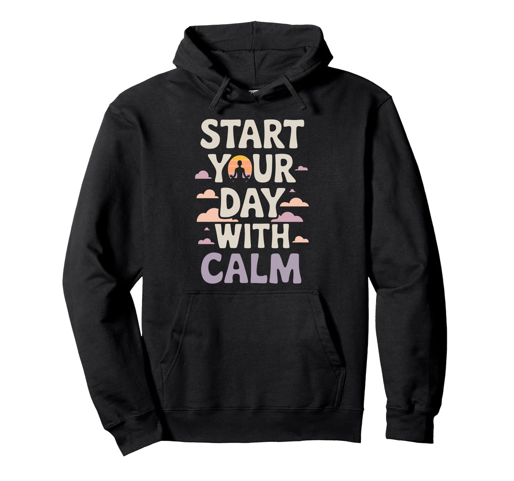 Morning Routine Peaceful Mornings Hoodie - Aesthetic Graphic Men Women - T-Shirt, Sweatshirt, Hoodie