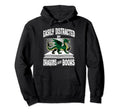 Easily Distracted Dragons And Books Hoodie - Minimalist Print Unisex - T-Shirt, Sweatshirt, Hoodie