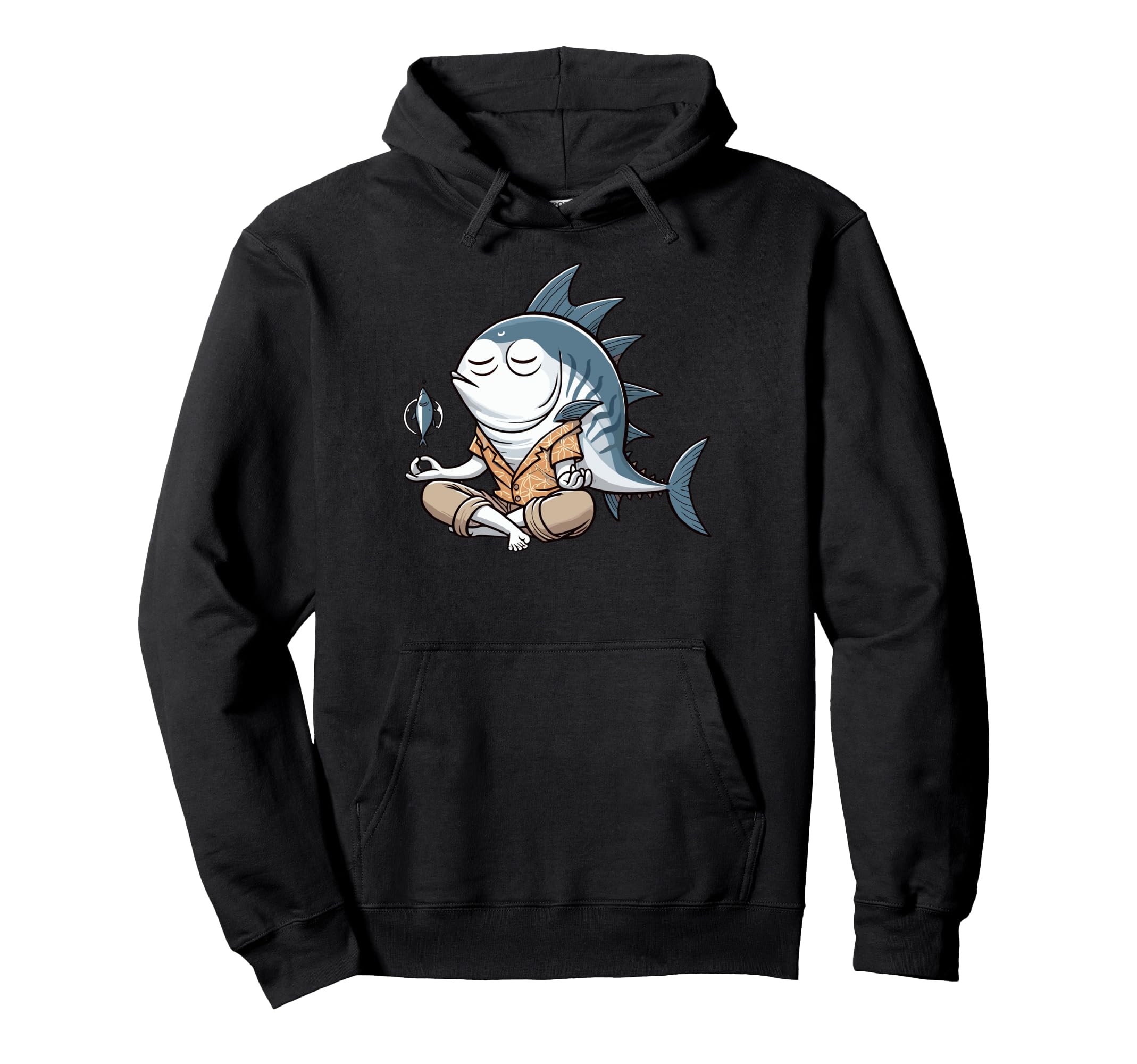 Meditation Tuna Yoga Pose Relaxing Hoodie - Aesthetic Graphic Men Women - T-Shirt, Sweatshirt, Hoodie