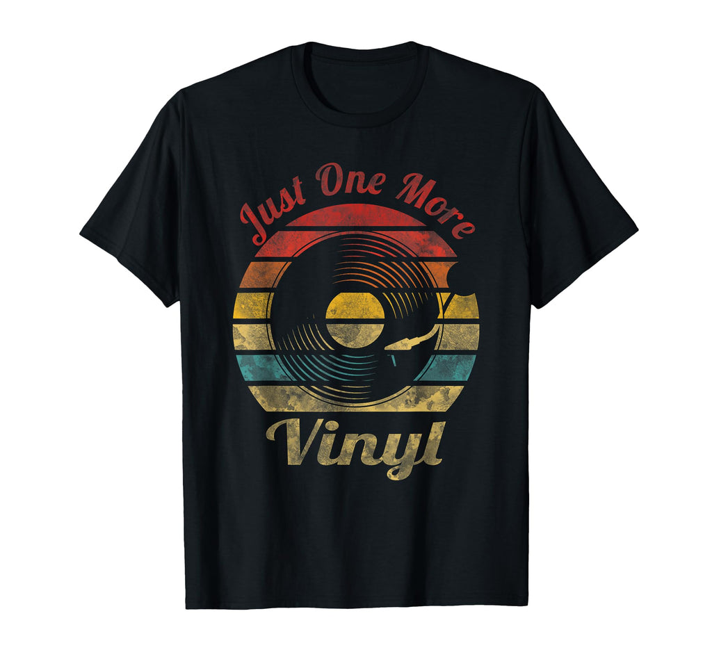 Just One More Vinyl Record Music T-Shirt - Minimalist Print Men Women - T-Shirt, Sweatshirt, Hoodie