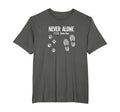 Never Alone P T S D Service Dogs T-Shirt - Trendy Graphic Men Women - T-Shirt, Sweatshirt, Hoodie