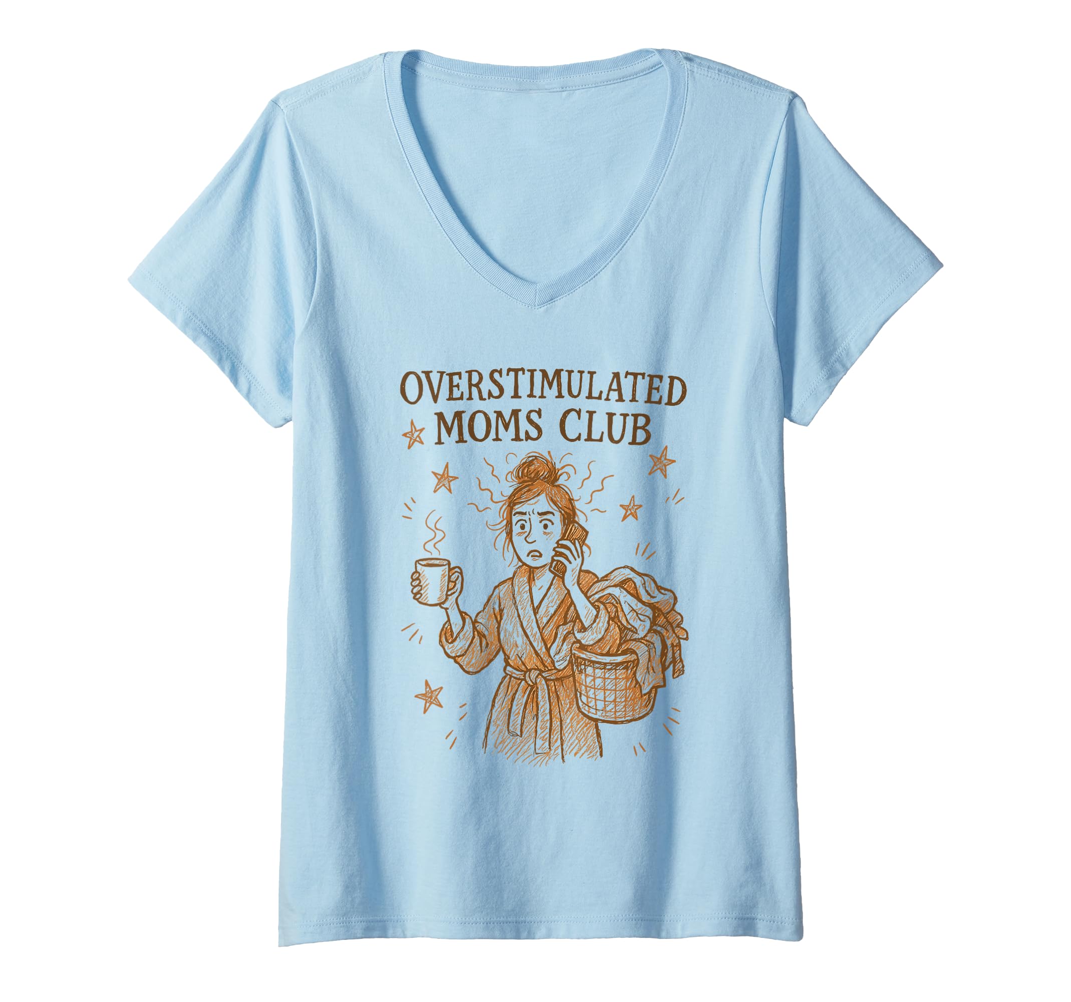 Groovy Moms Club Overstimulated T-Shirt - Minimalist Print Unisex - T-Shirt, Sweatshirt, Hoodie