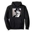 Poirot Potrait Black White Hat Hoodie - Custom Art Print for Adults - T-Shirt, Sweatshirt, Hoodie