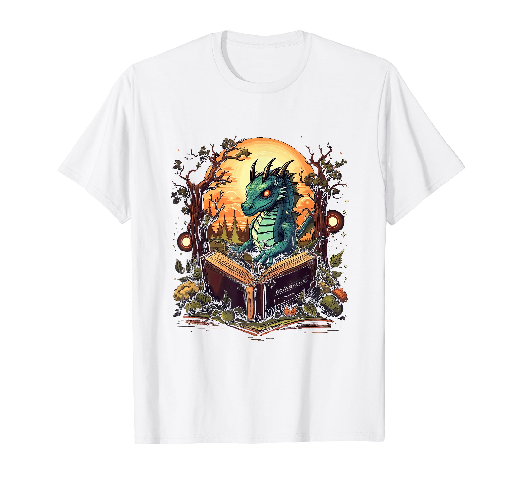 Book Dragon Reading Books T-Shirt - Casual Everyday Wear Men Women - T-Shirt, Sweatshirt, Hoodie