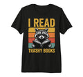 I Read Trashy Books Raccoon Tri Blend T-Shirt - Aesthetic Graphic Unisex - T-Shirt, Sweatshirt, Hoodie