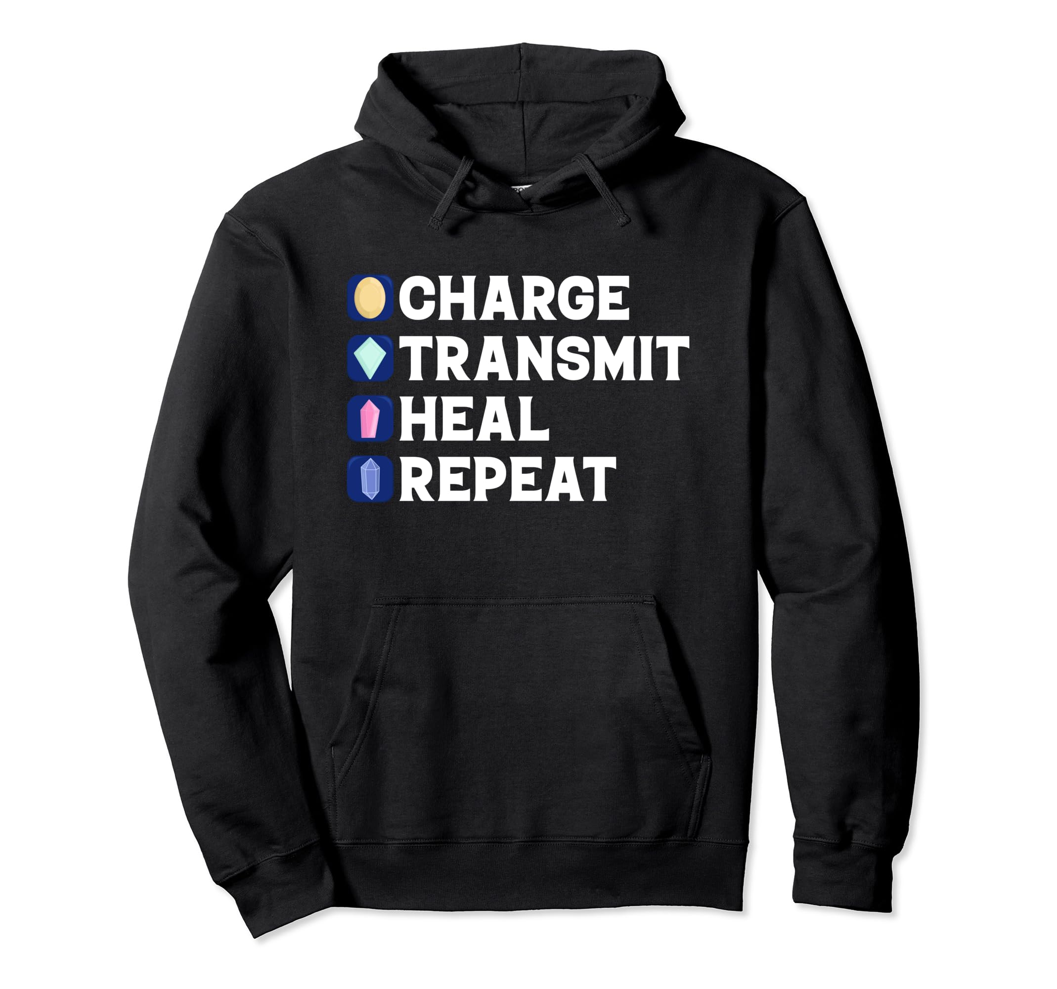 Crystal Healing Stones And Gems Hoodie - Casual Everyday Wear Unisex - T-Shirt, Sweatshirt, Hoodie