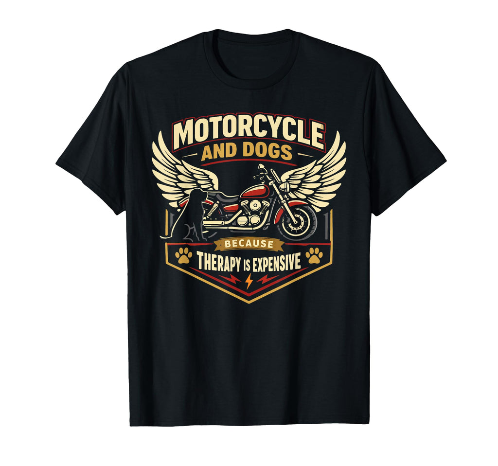 Motorcycle Biker Dog Motorcycle And T-Shirt - Aesthetic Graphic Unisex - T-Shirt, Sweatshirt, Hoodie