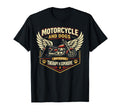 Motorcycle Biker Dog Motorcycle And T-Shirt - Aesthetic Graphic Unisex - T-Shirt, Sweatshirt, Hoodie