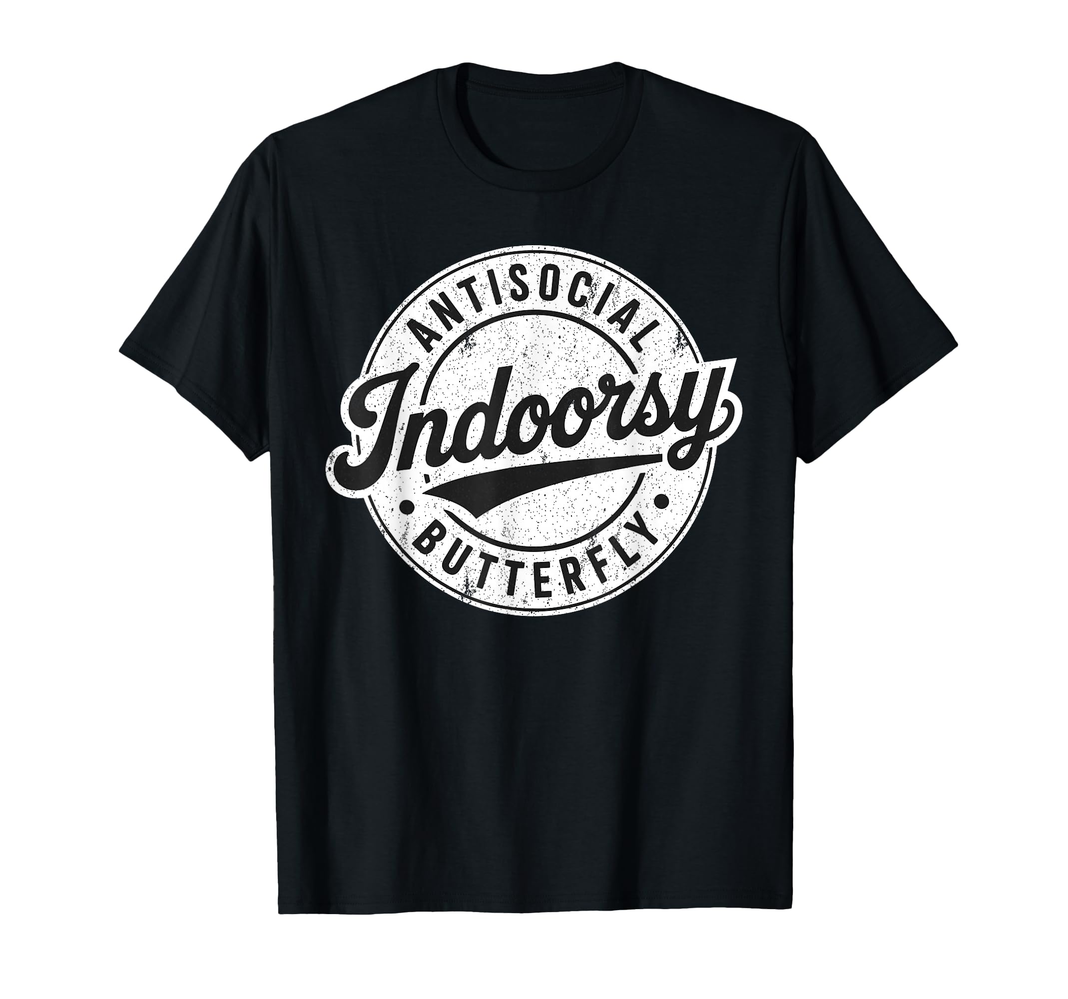 Indoorsy Antisocial Butterfly T-Shirt - Minimalist Print for Adults - T-Shirt, Sweatshirt, Hoodie