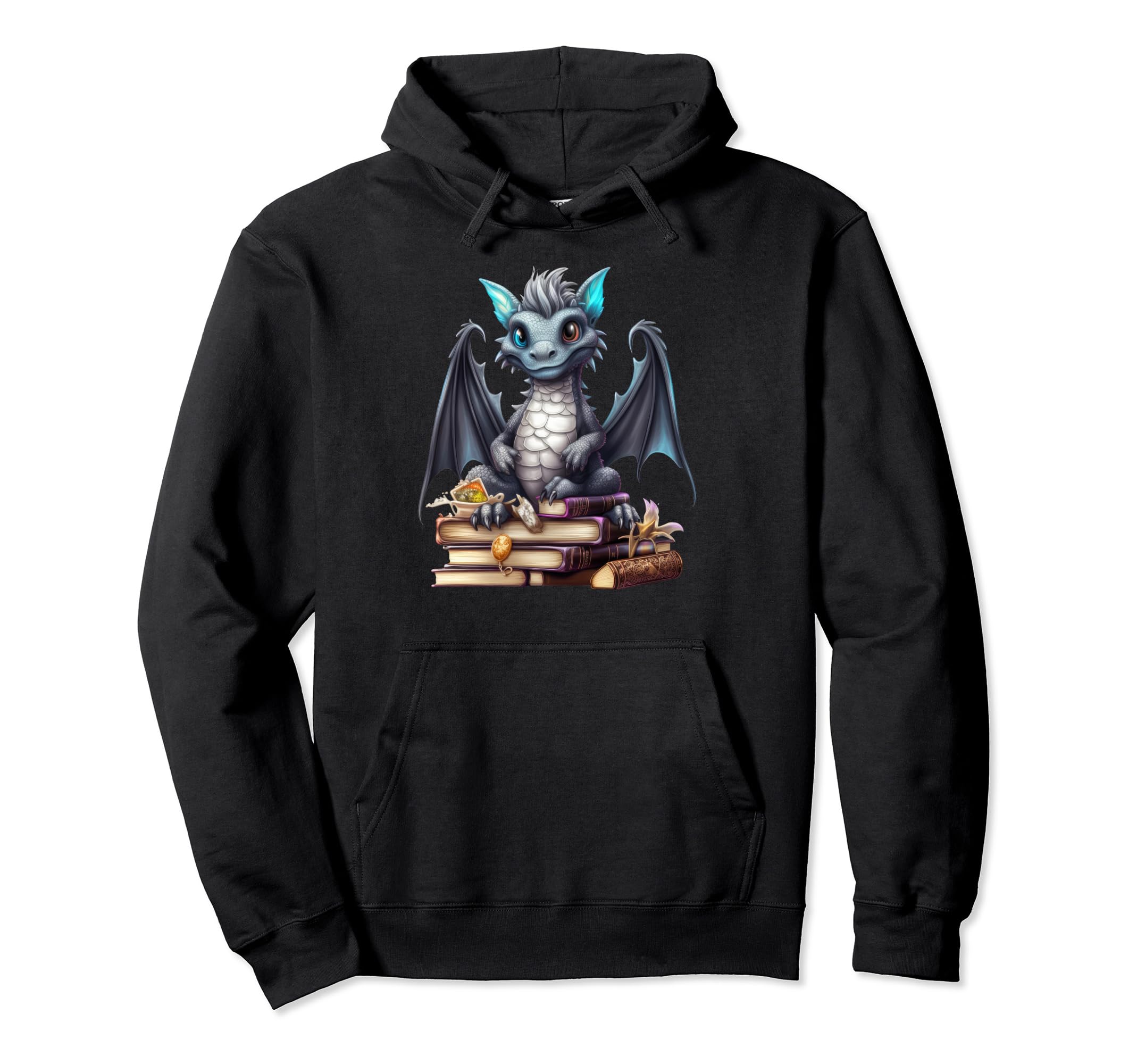 Chinese Year Dragon Dragon Books Hoodie - Custom Art Print for Adults - T-Shirt, Sweatshirt, Hoodie