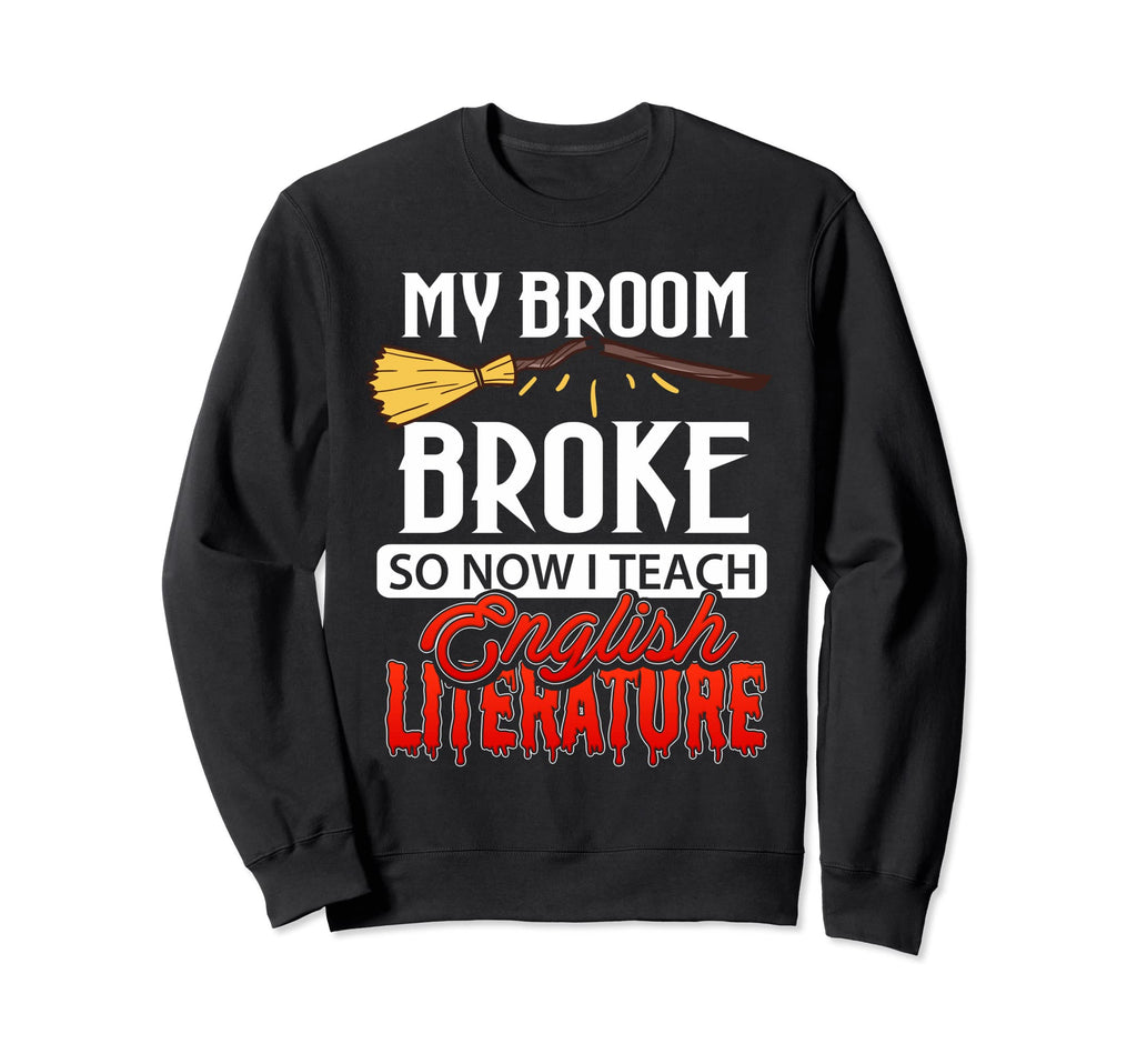 English Literature Teacher Halloween Sweatshirt - Graphic Print for Adults - T-Shirt, Sweatshirt, Hoodie