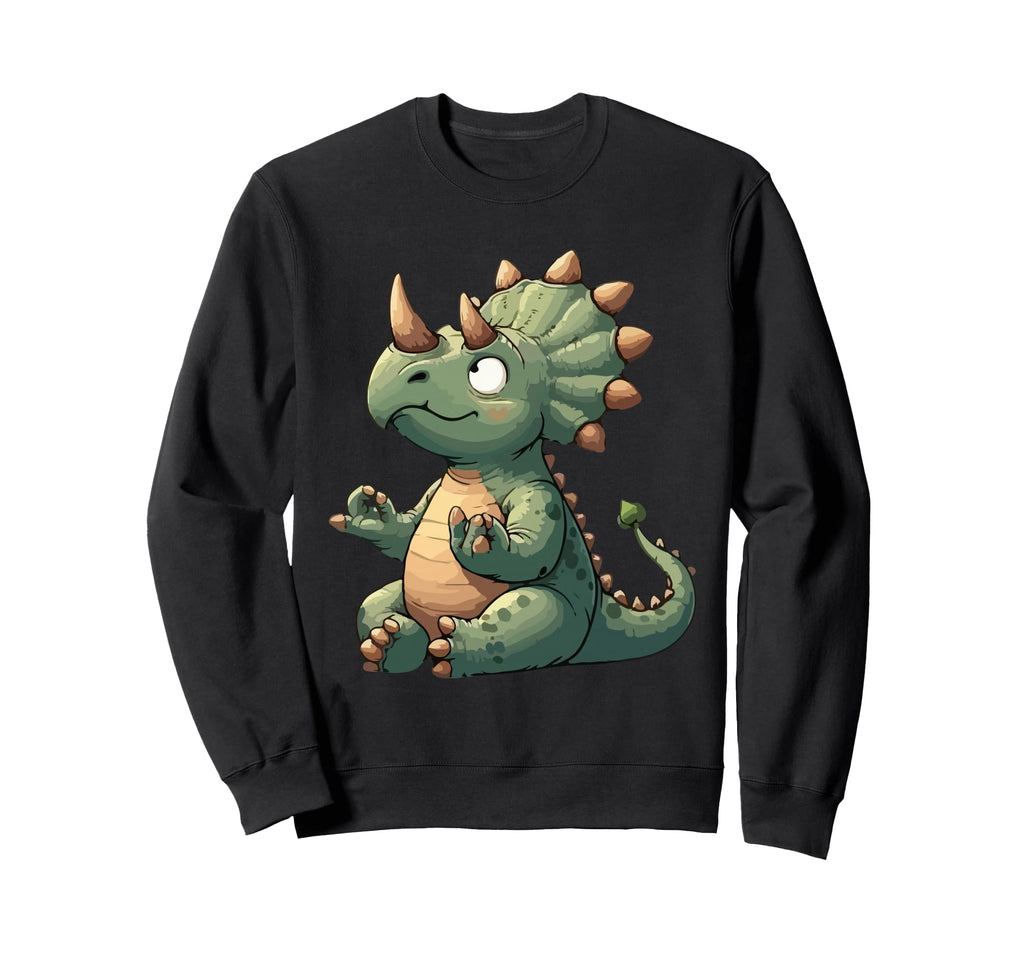 Meditation Triceratops Yoga Pose Sweatshirt - Fun Novelty Design Unisex - T-Shirt, Sweatshirt, Hoodie