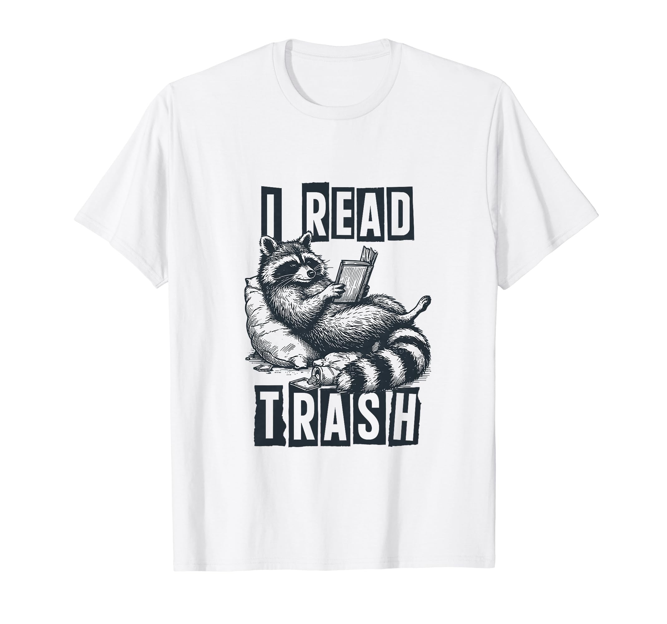 Racoon Reading Spicy Smutty Book Booktok T-Shirt - Streetwear Style Unisex - T-Shirt, Sweatshirt, Hoodie