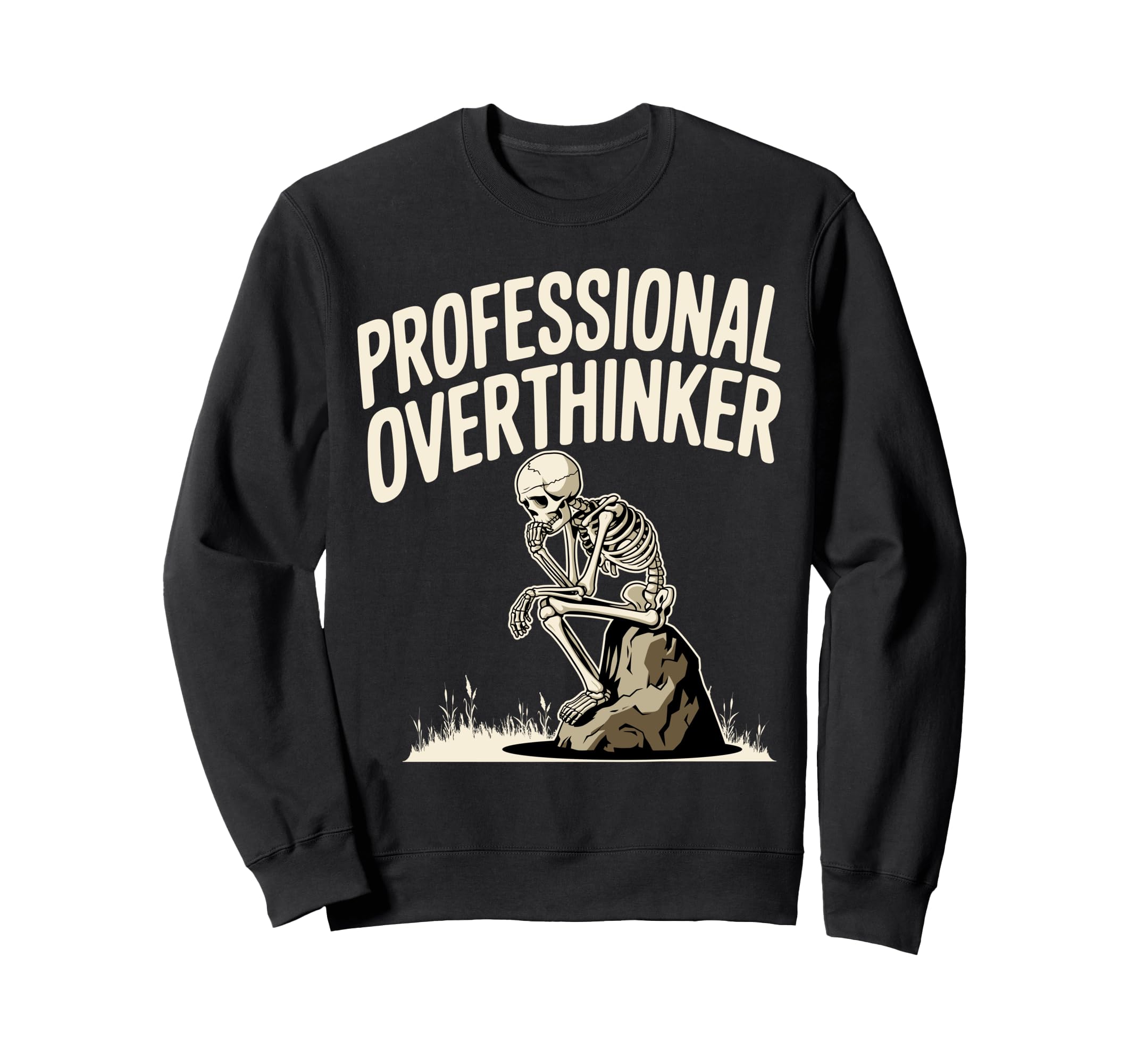 Professional Overthinker Anxiety Sweatshirt - Graphic Print Men Women - T-Shirt, Sweatshirt, Hoodie