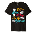 Aba Therapist Therapy Coffee Dogs Book T-Shirt - Aesthetic Graphic Unisex - T-Shirt, Sweatshirt, Hoodie