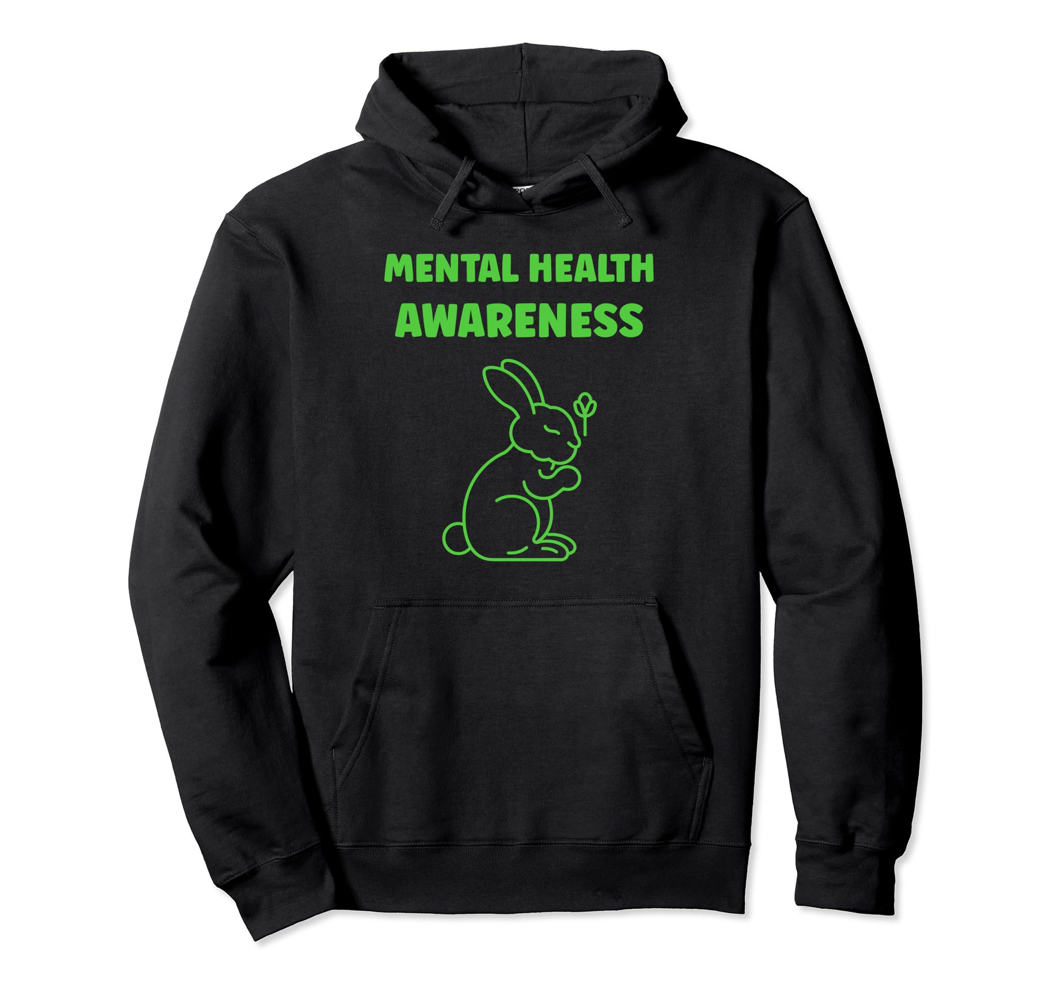 Bunny Brain Illness Animal Mental Health Hoodie - Graphic Print Unisex - T-Shirt, Sweatshirt, Hoodie