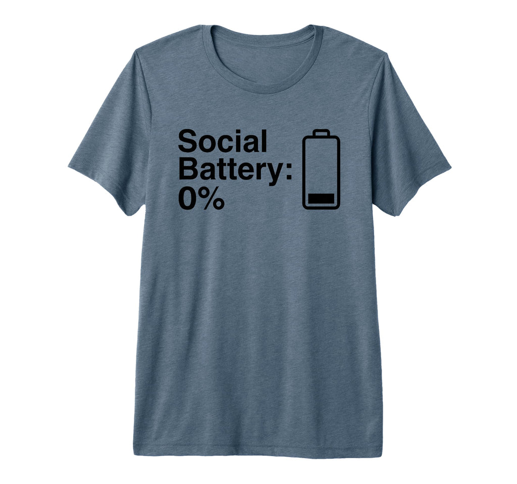 Social Battery 0 Percent Low Energy T-Shirt - Aesthetic Graphic Men Women - T-Shirt, Sweatshirt, Hoodie