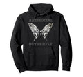 Antisocial Butterfly Hoodie - Minimalist Print for Adults - T-Shirt, Sweatshirt, Hoodie