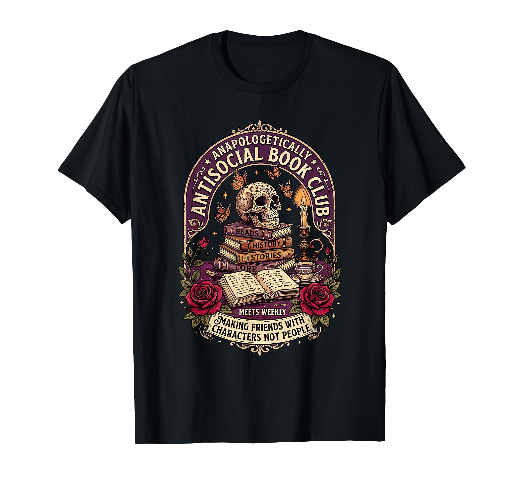 Unapologetically Antisocial Book Club T-Shirt - Unique Graphic Men Women - T-Shirt, Sweatshirt, Hoodie