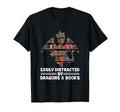 Easily Distracted Dragons And Books T-Shirt - Aesthetic Graphic Men Women - T-Shirt, Sweatshirt, Hoodie