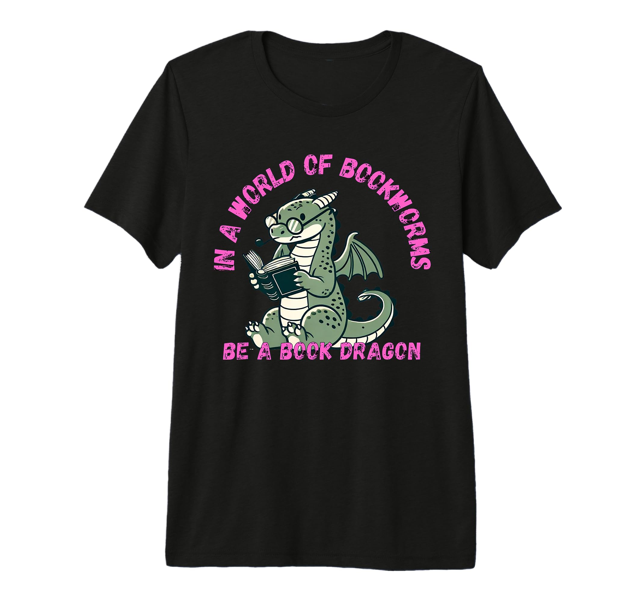 Dragon World Bookworms Be Book Dragon Tri T-Shirt - Novelty Apparel Unisex - T-Shirt, Sweatshirt, Hoodie