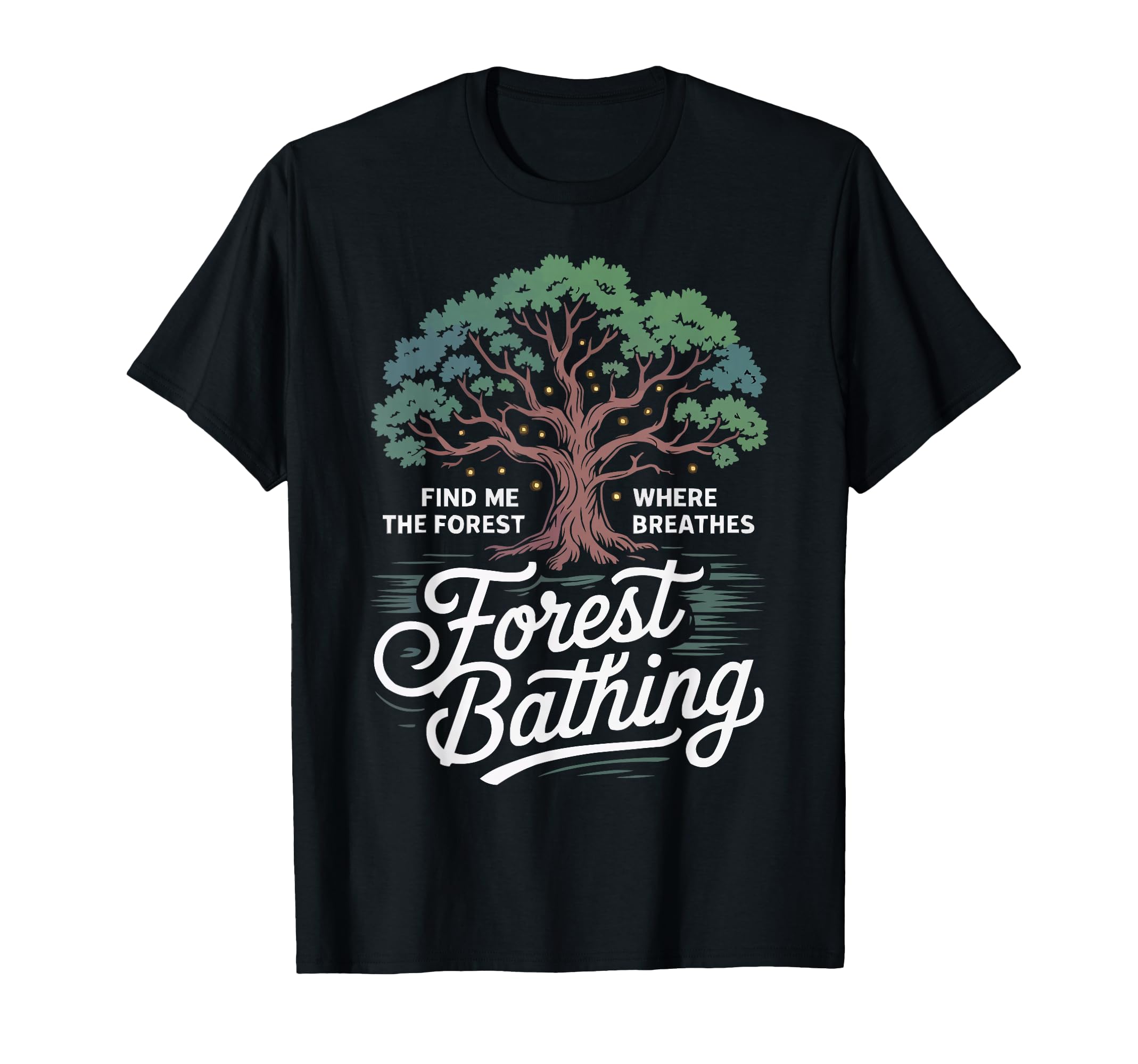 Shinrin Yoku Nature Therapy Tree T-Shirt - Graphic Print for Adults - T-Shirt, Sweatshirt, Hoodie