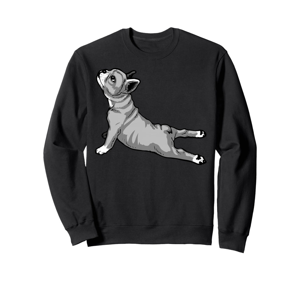 Funny French Bulldog Yoga Pose Sweatshirt - Streetwear Style for Adults - T-Shirt, Sweatshirt, Hoodie