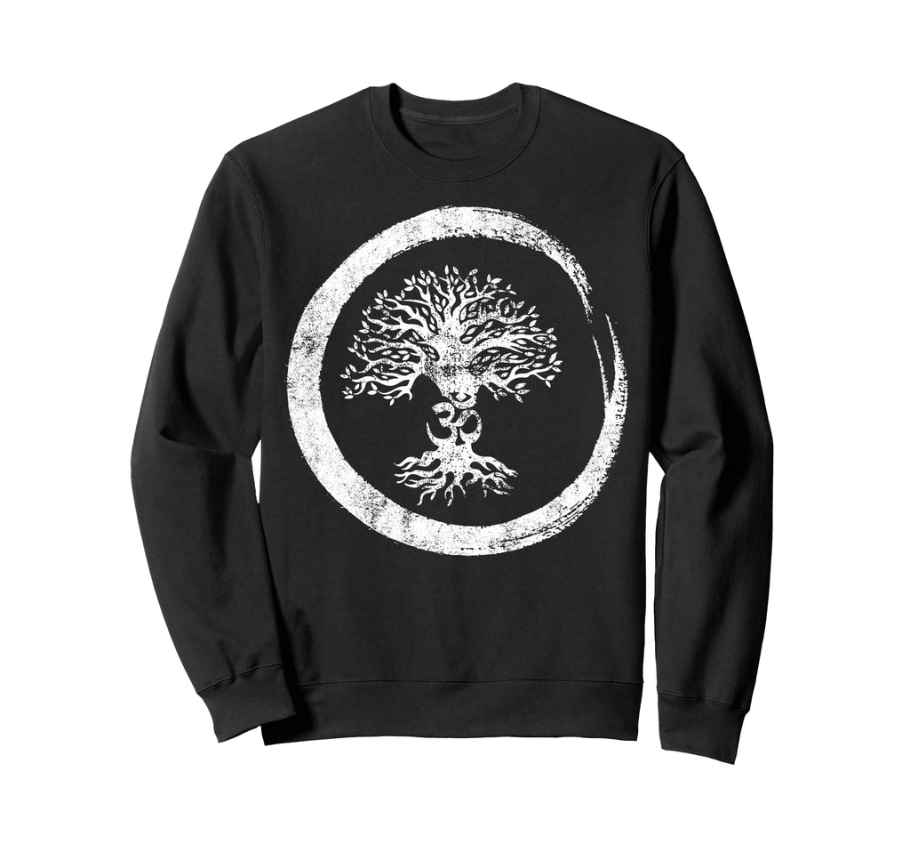 Sacred Yoga Tree Meditation Om Sweatshirt - Casual Everyday Wear Men Women - T-Shirt, Sweatshirt, Hoodie