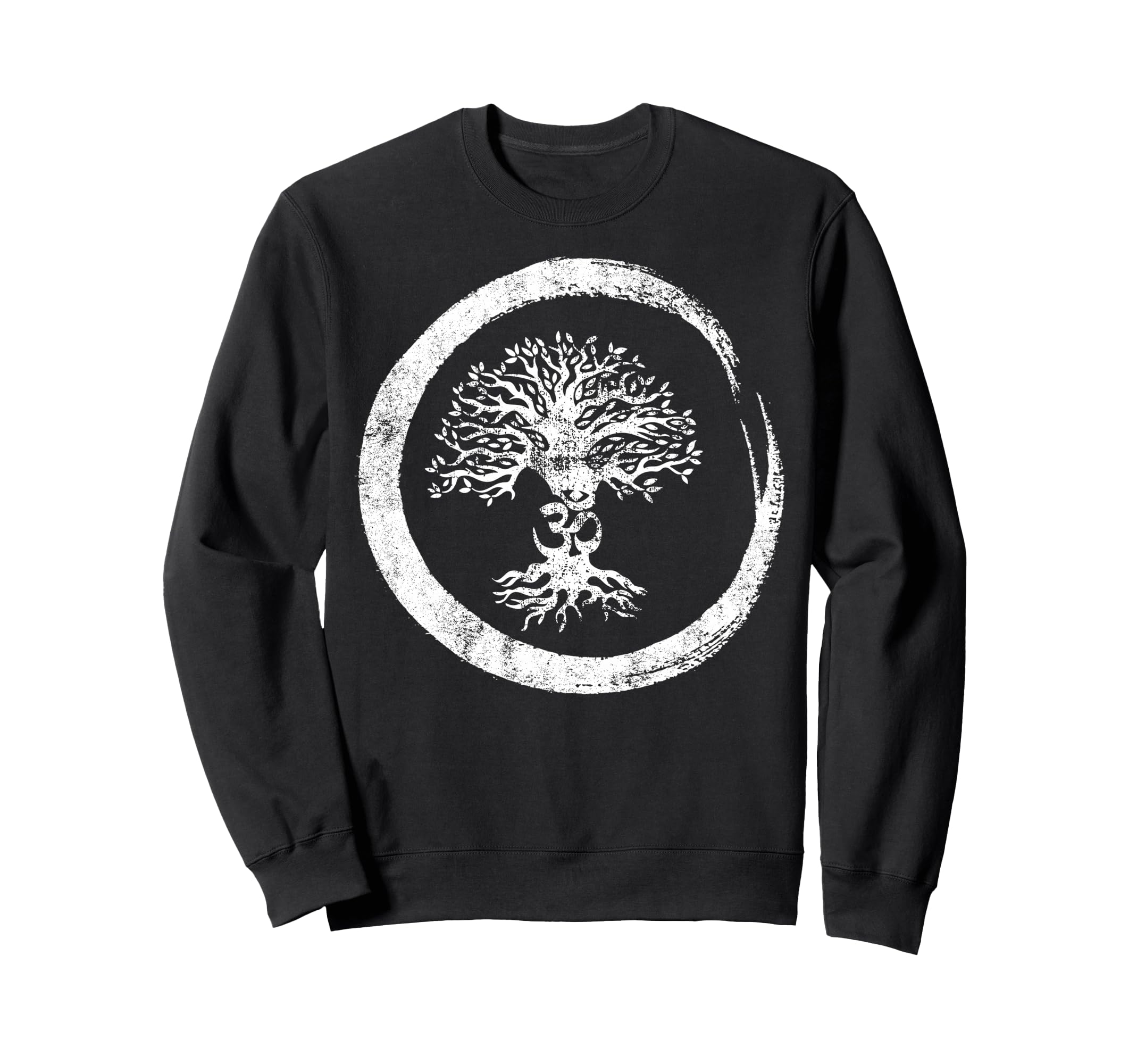 Sacred Yoga Tree Meditation Om Sweatshirt - Casual Everyday Wear Men Women - T-Shirt, Sweatshirt, Hoodie