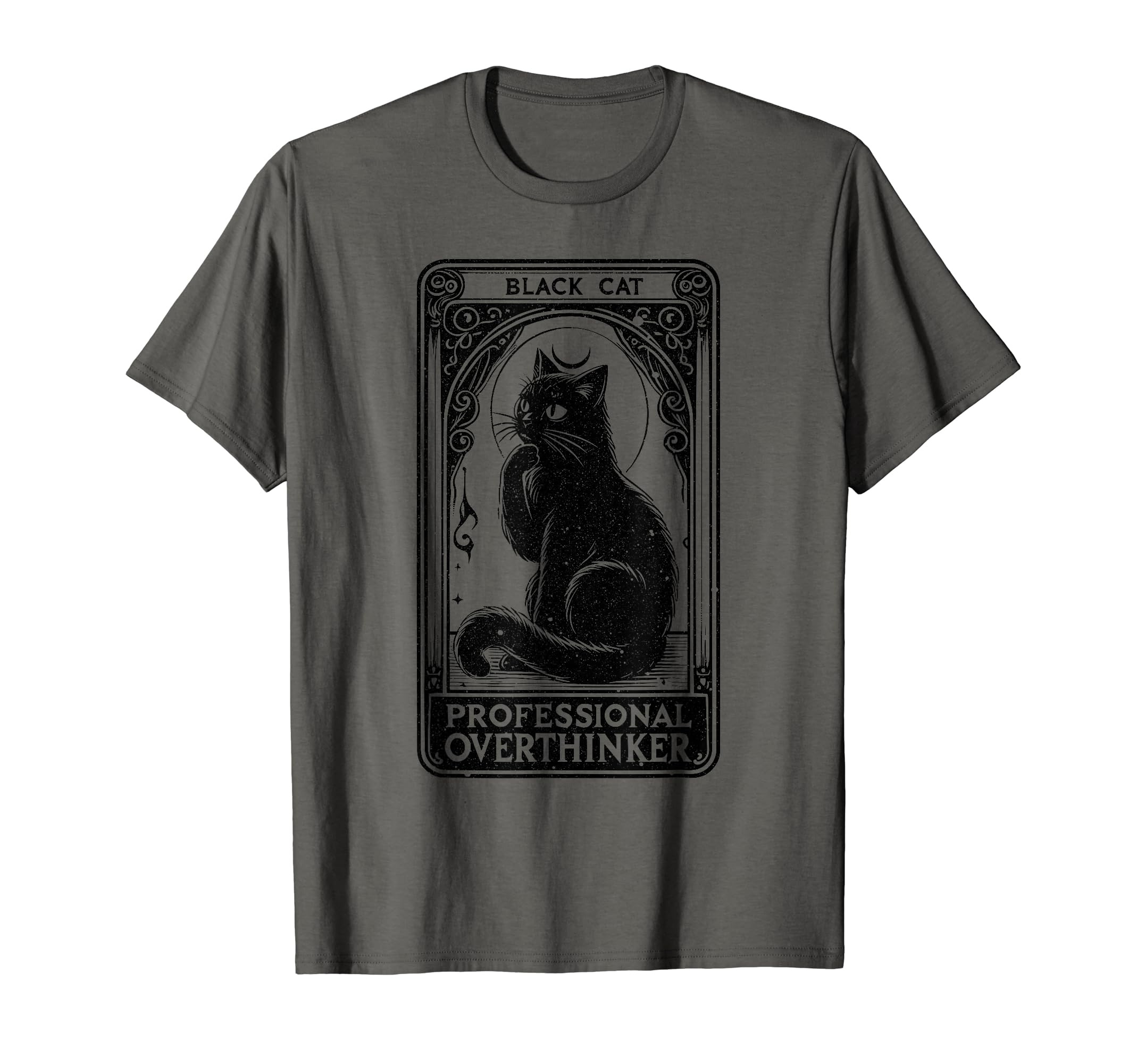 Professional Overthinker Cat Tarot Card T-Shirt - Streetwear Style Unisex - T-Shirt, Sweatshirt, Hoodie