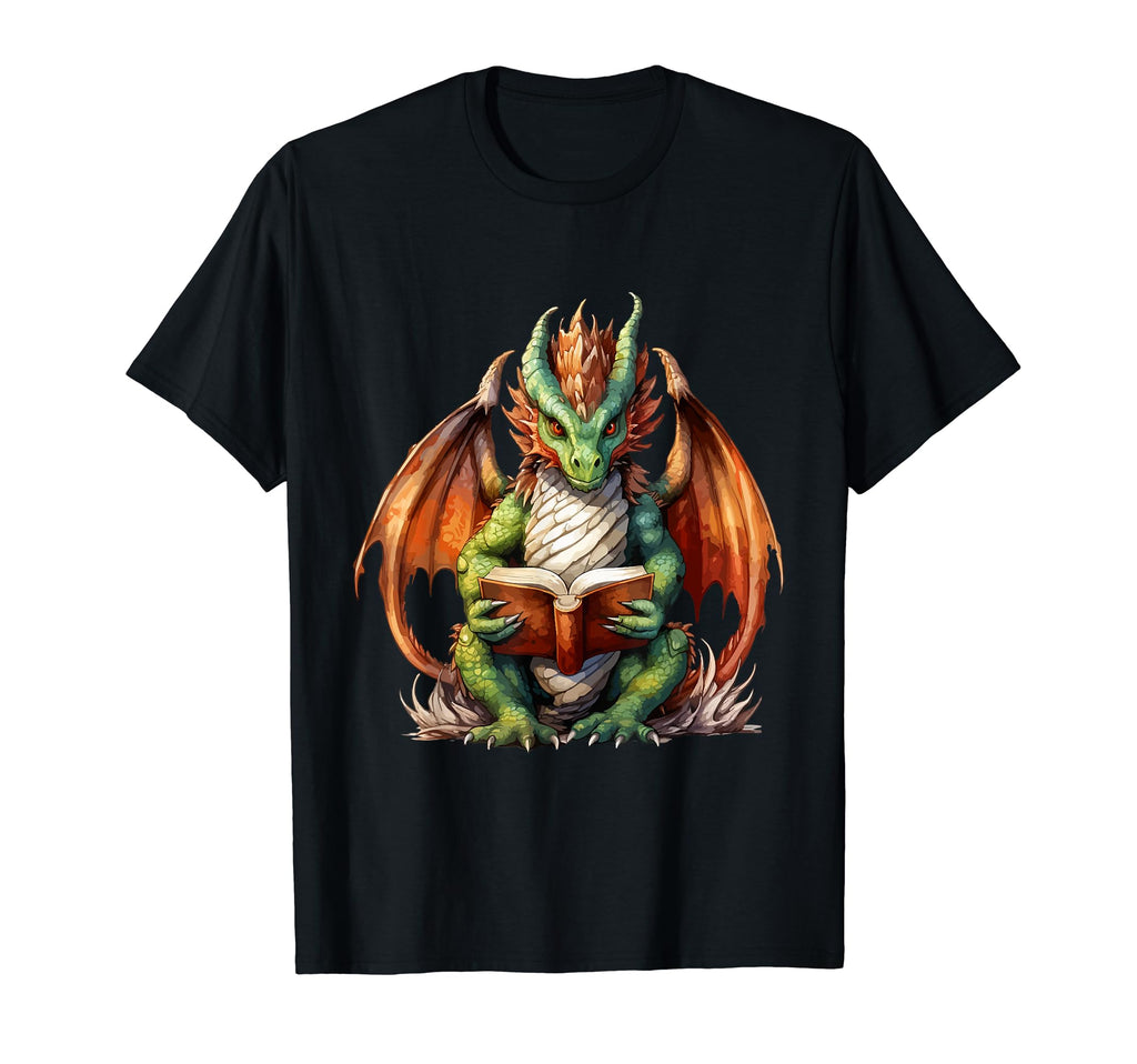 Funny Bookworm And Dragons Sweatshirt - Graphic Print Men Women - T-Shirt, Sweatshirt, Hoodie